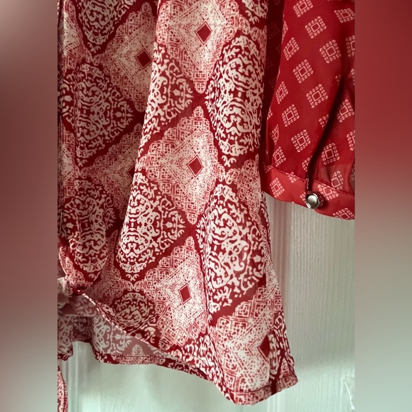 KUT From the Kloth Red Women’s Top Blouse Sz L - Picture 8 of 11